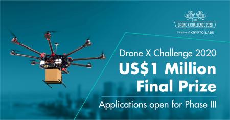 Image for Krypto Labs Announces The Shortlisted Teams From Phase II And The Opening Of Phase III Of US$1.5+ Million Drone X Challenge 2020