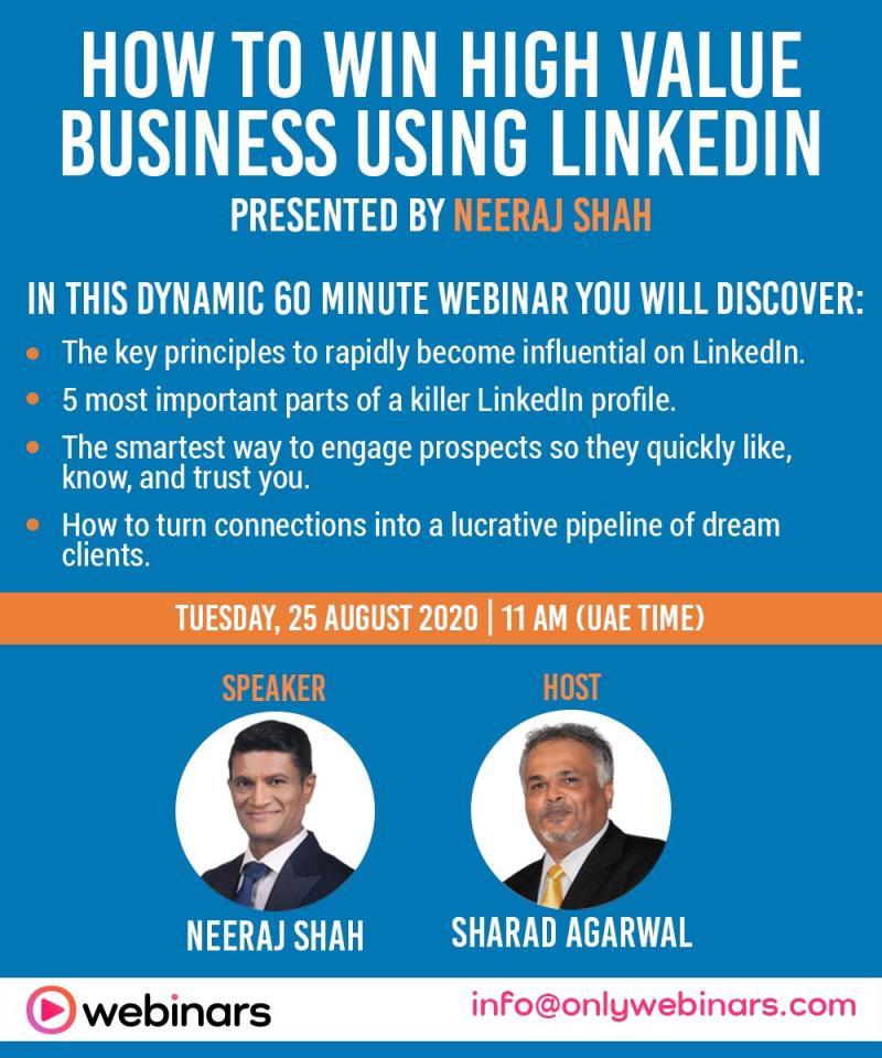 Image for ONLY Webinars Announces ‘How To Win High-Value Business Using LinkedIn’ Webinar