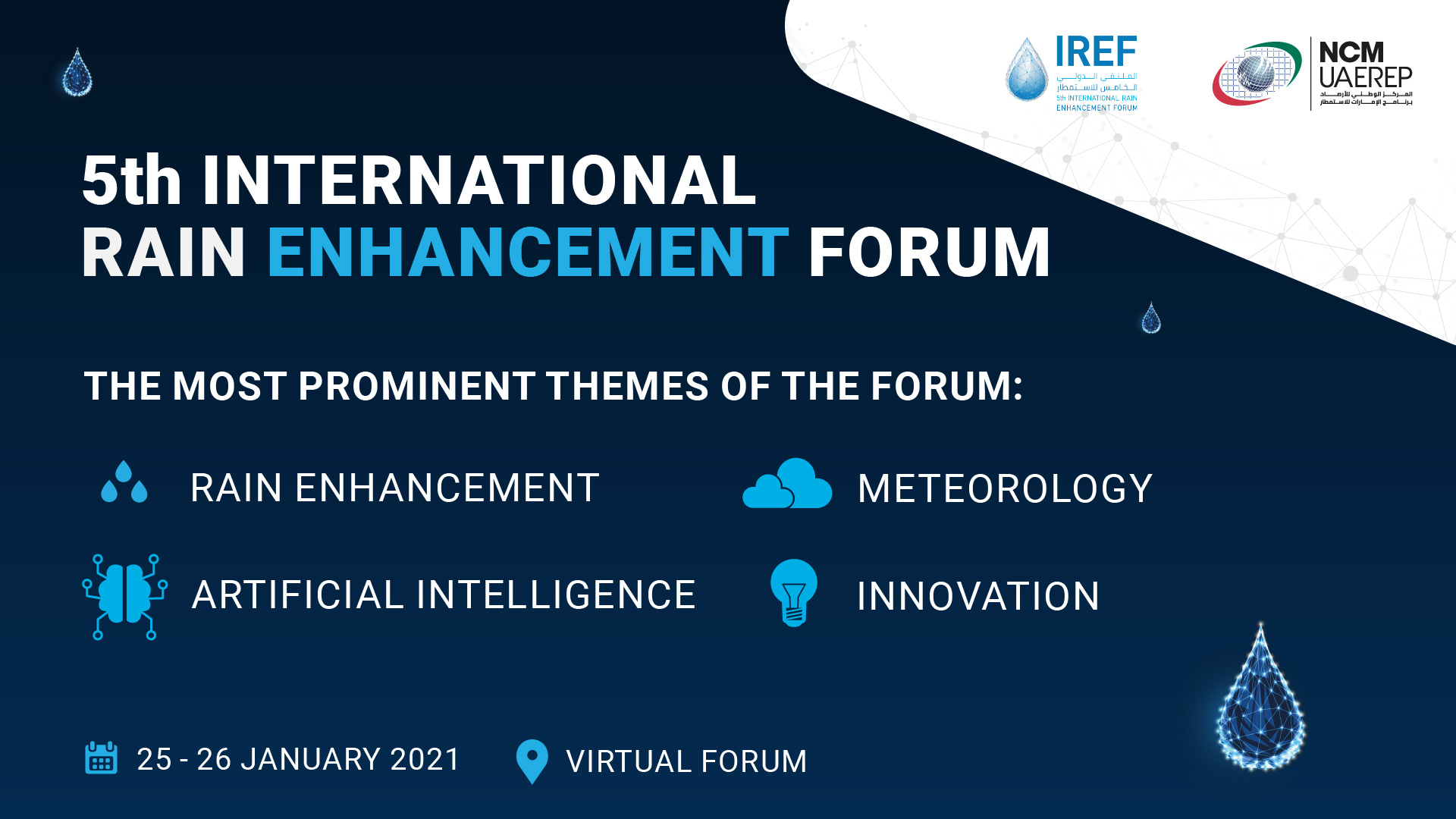 Image for Water Security In Light Of Climate Change, AI In Meteorology, Science Of Cloud Formation In Arabian Gulf Key Highlights Of Fifth International Rain Enhancement Forum