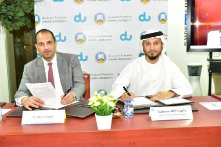 Image for du and Ajman University sign MoU to collaborate on 5G and IoT development as part of U5GIG