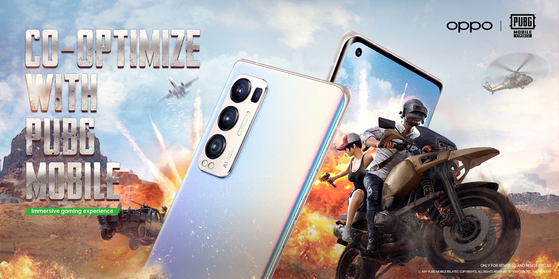 Image for OPPO Reno5 Series Named The Official Smartphone Partner Of PUBG MOBILE Esports In The MEA Region 2021