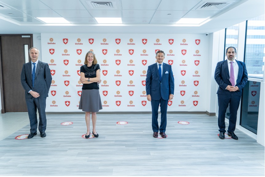 Image for Ambassador Of Switzerland To The UAE And Bahrain Visits Unilabs In Abu Dhabi To Learn About Its Sophisticated Digital And Lab Technologies