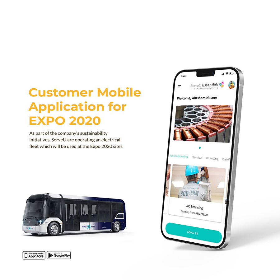 Image for ServeU Launches Mobile Application And Operates Electric Fleet For Their Facilities Management Operations At Expo 2020